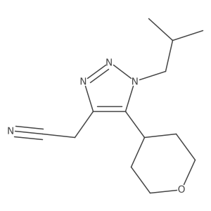 2-[1-(2-methylpropyl)-5-(oxan-4-yl)-1H-1,2,3-triazol-4-yl]acetonitrile结构式