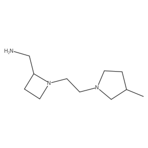 {1-[2-(3-Methylpyrrolidin-1-yl)ethyl]azetidin-2-yl}methanamine结构式