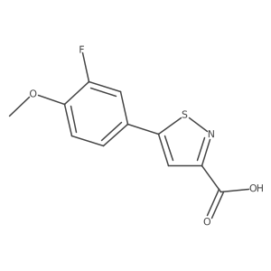 5-(3-Fluoro-4-methoxyphenyl)-1,2-thiazole-3-carboxylic acid Structure