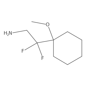 2,2-Difluoro-2-(1-methoxycyclohexyl)ethan-1-amine结构式