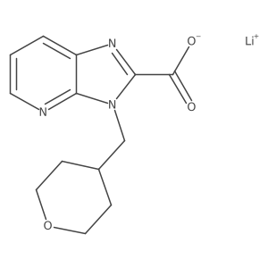 Lithium 3-[(tetrahydro-2H-pyran-4-yl)methyl]-3H-imidazo[4,5-b]pyridine-2-carboxylate Structure