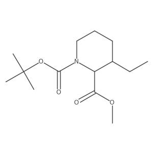 1-(tert-Butyl) 2-methyl 3-ethyl-1,2-piperidinedicarboxylate Structure