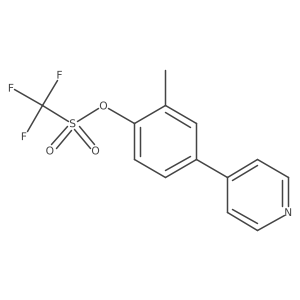 2-Methyl-4-(pyridin-4-YL)phenyl trifluoromethanesulfonate结构式