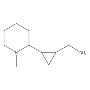 rac-[(1R,2R)-2-(1-methylpiperidin-2-yl)cyclopropyl]methanamine结构式