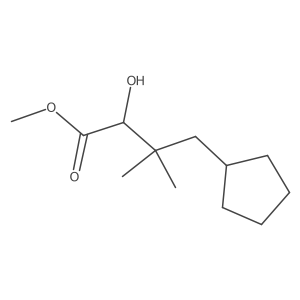 Methyl 4-cyclopentyl-2-hydroxy-3,3-dimethylbutanoate结构式