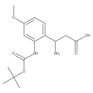3-Amino-3-(2-{[(tert-butoxy)carbonyl]amino}-4-methoxyphenyl)propanoic acid结构式