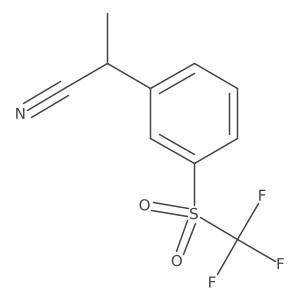 2-(3-Trifluoromethanesulfonylphenyl)propanenitrile结构式