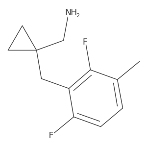 {1-[(2,6-Difluoro-3-methylphenyl)methyl]cyclopropyl}methanamine Structure