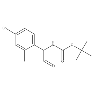 tert-butyl N-[1-(4-bromo-2-methylphenyl)-2-oxoethyl]carbamate结构式