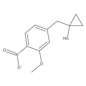 1-[(3-Methoxy-4-nitrophenyl)methyl]cyclopropan-1-ol结构式