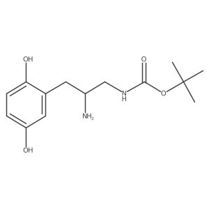 tert-butyl N-[2-amino-3-(2,5-dihydroxyphenyl)propyl]carbamate结构式