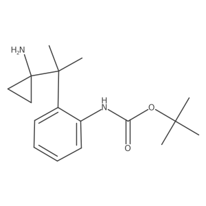 tert-butyl N-{2-[2-(1-aminocyclopropyl)propan-2-yl]phenyl}carbamate Structure
