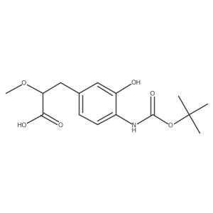 3-(4-{[(Tert-butoxy)carbonyl]amino}-3-hydroxyphenyl)-2-methoxypropanoic acid Structure
