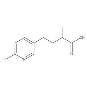 4-(6-Bromopyridin-3-yl)-2-methylbutanoic acid Structure