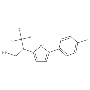 3,3,3-Trifluoro-2-[5-(4-methylphenyl)furan-2-yl]propan-1-amine结构式
