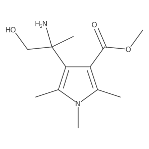 methyl 4-(2-amino-1-hydroxypropan-2-yl)-1,2,5-trimethyl-1H-pyrrole-3-carboxylate结构式