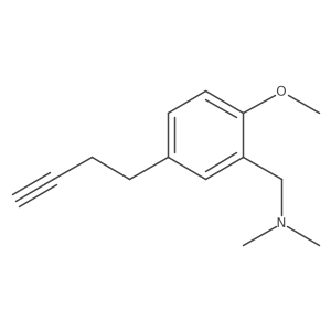 {[5-(But-3-yn-1-yl)-2-methoxyphenyl]methyl}dimethylamine Structure