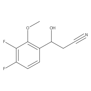 3-(3,4-Difluoro-2-methoxyphenyl)-3-hydroxypropanenitrile Structure