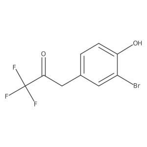 3-(3-Bromo-4-hydroxyphenyl)-1,1,1-trifluoropropan-2-one Structure