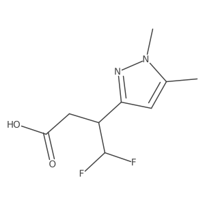 3-(1,5-dimethyl-1H-pyrazol-3-yl)-4,4-difluorobutanoic acid Structure