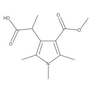 2-[4-(methoxycarbonyl)-1,2,5-trimethyl-1H-pyrrol-3-yl]propanoic acid结构式