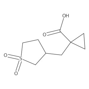 1-[(1,1-Dioxo-1lambda6-thiolan-3-yl)methyl]cyclopropane-1-carboxylic acid Structure