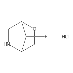 (1R,4R)-7-fluoro-2-oxa-5-azabicyclo[2.2.1]heptane;hydrochloride结构式