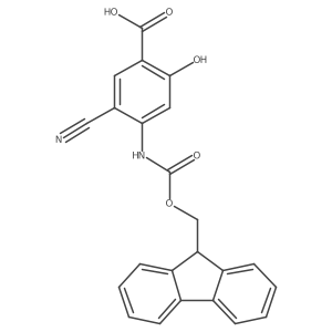 5-cyano-4-({[(9H-fluoren-9-yl)methoxy]carbonyl}amino)-2-hydroxybenzoic acid Structure