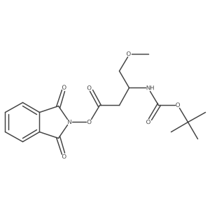 1,3-dioxo-2,3-dihydro-1H-isoindol-2-yl (3R)-3-{[(tert-butoxy)carbonyl]amino}-4-methoxybutanoate Structure