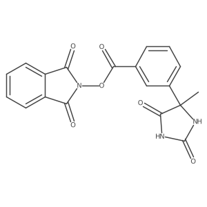 1,3-dioxo-2,3-dihydro-1H-isoindol-2-yl 3-(4-methyl-2,5-dioxoimidazolidin-4-yl)benzoate结构式