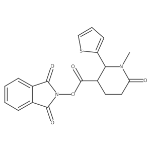 1,3-dioxo-2,3-dihydro-1H-isoindol-2-yl 1-methyl-6-oxo-2-(thiophen-2-yl)piperidine-3-carboxylate结构式