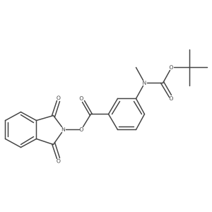1,3-dioxo-2,3-dihydro-1H-isoindol-2-yl 3-{[(tert-butoxy)carbonyl](methyl)amino}benzoate结构式