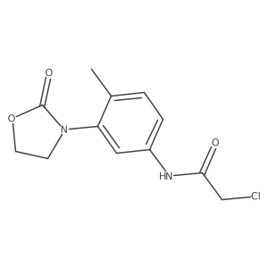 2-Chloro-N-[4-methyl-3-(2-oxo-1,3-oxazolidin-3-yl)phenyl]acetamide Structure