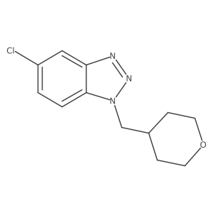 5-chloro-1-[(oxan-4-yl)methyl]-1H-1,2,3-benzotriazole结构式