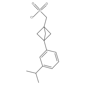 [3-(3-Propan-2-ylphenyl)-1-bicyclo[1.1.1]pentanyl]methanesulfonyl chloride结构式
