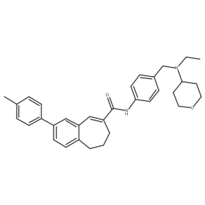 N-[4-[[Ethyl(tetrahydro-2H-pyran-4-yl)amino]methyl]phenyl]-6,7-dihydro-2-(4-methylphenyl)-5H-benzocycloheptene-8-carboxamide Structure