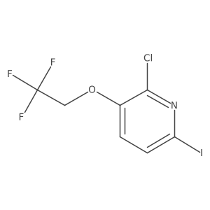 2-Chloro-6-iodo-3-(2,2,2-trifluoroethoxy)-pyridine结构式