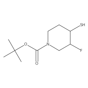 tert-Butyl 3-fluoro-4-mercaptopiperidine-1-carboxylate结构式