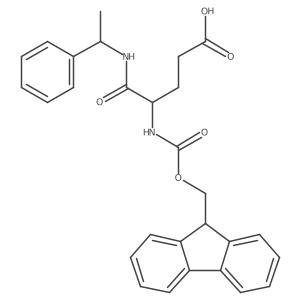 4-({[(9H-fluoren-9-yl)methoxy]carbonyl}amino)-4-{[(1R)-1-phenylethyl]carbamoyl}butanoic acid Structure