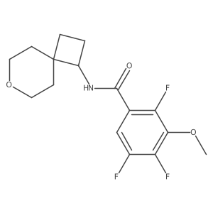 2,4,5-trifluoro-3-methoxy-N-(7-oxaspiro[3.5]nonan-1-yl)benzamide Structure