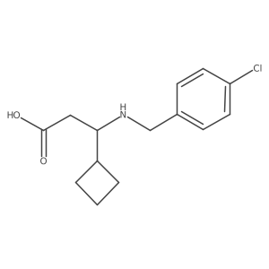 3-{[(4-Chlorophenyl)methyl]amino}-3-cyclobutylpropanoic acid结构式