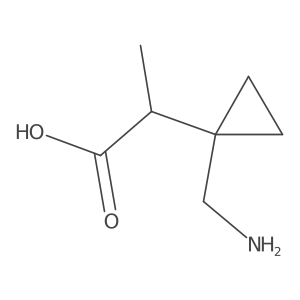 2-[1-(Aminomethyl)cyclopropyl]propanoic acid结构式