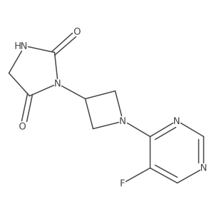 3-[1-(5-Fluoropyrimidin-4-yl)azetidin-3-yl]imidazolidine-2,4-dione结构式