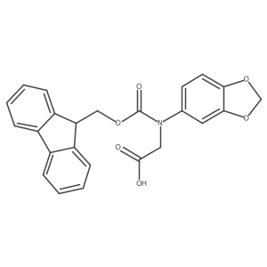2-[(1,3-dioxaindan-5-yl)({[(9H-fluoren-9-yl)methoxy]carbonyl})amino]acetic acid结构式
