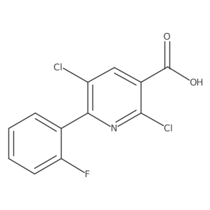 2,5-Dichloro-6-(2-fluorophenyl)nicotinic acid结构式