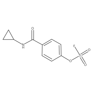 4-(Cyclopropylcarbamoyl)phenyl sulfurofluoridate结构式
