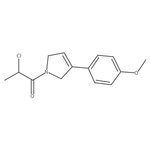 2-Chloro-1-[3-(4-methoxyphenyl)-2,5-dihydropyrrol-1-yl]propan-1-one结构式