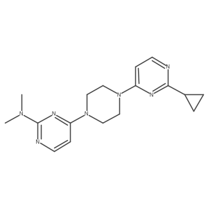 4-[4-(2-Cyclopropylpyrimidin-4-yl)piperazin-1-yl]-N,N-dimethylpyrimidin-2-amine Structure