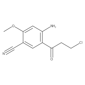 4-Amino-5-(3-chloro-1-oxopropyl)-2-methoxybenzonitrile结构式