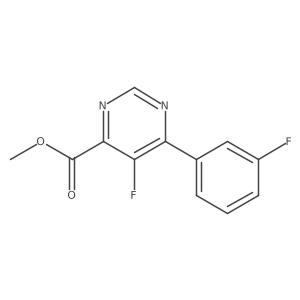 Methyl 5-fluoro-6-(3-fluorophenyl)pyrimidine-4-carboxylate Structure